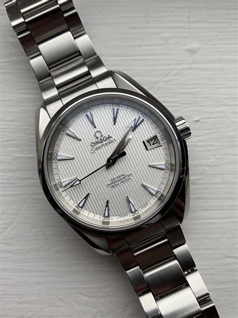 omega aqua terra white dial